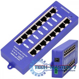 PoE Injector 8 portów Gigabit