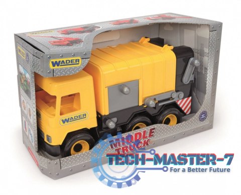Śmieciarka żółta 42 cm Middle Truck w kartonie