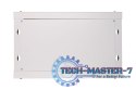 Szafka wisząca rack 6U 600x600 szara szklane drzwi