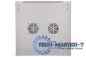 Szafka wisząca rack 6U 600x600 szara szklane drzwi