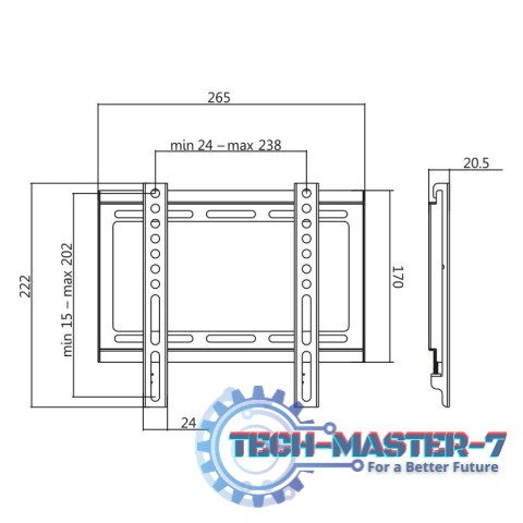 Uchwyt ścienny 23-42 LCD/LED VESA, max. 35kg Uchwyt ścienny 23-42 LCD/LED VESA, max. 35kg