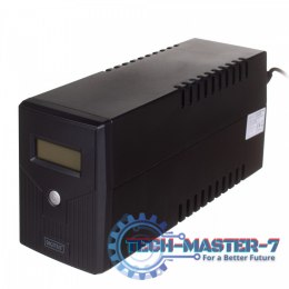 Zasilacz awaryjny UPS Line-Ineractive LCD, 600VA/360W, 1x12V/7Ah, AVR, 2xSCHUKO, USB, RJ11