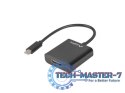 Adapter USB CM - HDMI F 15cm czarny