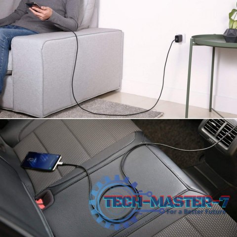 CB-CD6 nylonowy kabel Quick Charge USB C - USB C | 2m | 3A | 60W PD | 20V CB-CD6 nylonowy kabel Quick Charge USB C - USB C | 2m | 3A | 60W PD | 20V