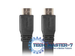 Kabel HDMI-HDMI M/M v2.0 5m czarny płaski