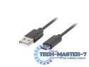 Kabel USB CM - AM 3.1 1.8m czarny, pełna miedź