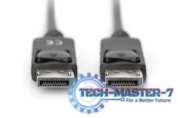 Kabel połączeniowy DisplayPort z zatrzaskami 1080p 60Hz FHD Typ DP/DP M/M czarny 2m