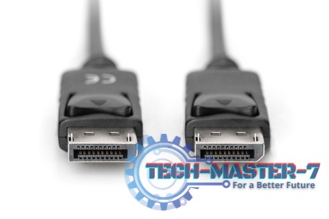 Kabel połączeniowy DisplayPort z zatrzaskami 1080p 60Hz FHD Typ DP/DP M/M czarny 2m Kabel połączeniowy DisplayPort z zatrzaskami 1080p 60Hz FHD Typ DP/DP M/M czarny 2m