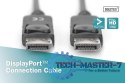 Kabel połączeniowy DisplayPort z zatrzaskami 1080p 60Hz FHD Typ DP/DP M/M czarny 5m