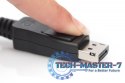 Kabel połączeniowy DisplayPort z zatrzaskami 8K 30Hz UHD Typ DP/DP M/M czarny 2m