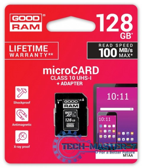 Karta pamięci microSDHC 128GB CL10 UHS I + adapter Karta pamięci microSDHC 128GB CL10 UHS I + adapter