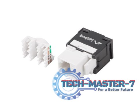 Moduł keystone gniazdo beznarzędziowy RJ45 - LSA UTP kat.6a 180 stopni do puszki montażowej Moduł keystone gniazdo beznarzędziowy RJ45 - LSA UTP kat.6a 180 stopni do puszki montażowej