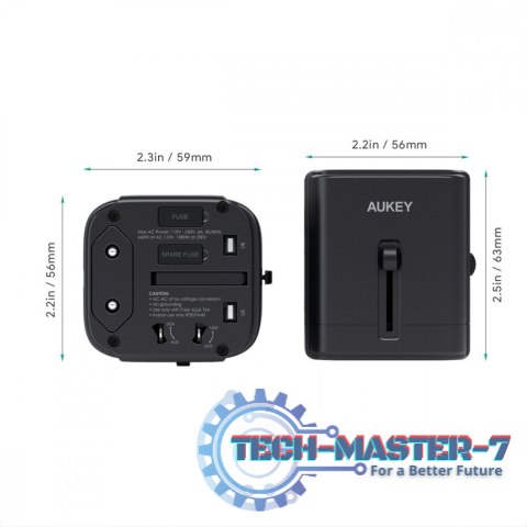 PA-TA01 Black uniwersalny podróżny adapter sieciowy 2xUSB+1xUSB C | 7.8A | pasuje w 150 krajach PA-TA01 Black uniwersalny podróżny adapter sieciowy 2xUSB+1xUSB C | 7.8A | pasuje w 150 krajach