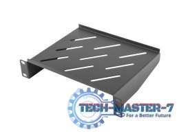 Półka do szaf 10 cali 1U 254x180mm czarna