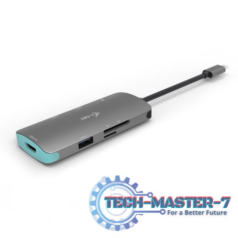 USB-C Metal Nano Stacja Dokująca 1x HDMI 4K Ultra HD 3840 x 2016 @ 30Hz 1x czytnik SD 1x czytnik micro SD 3x USB 3.0 1x USB-C P