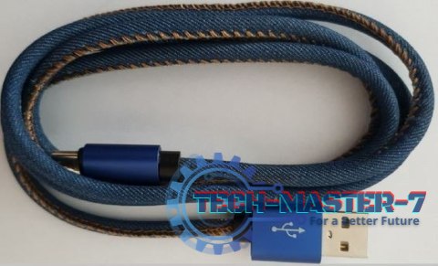 Kabel USB 2.0 Type C premium jeans 2 m