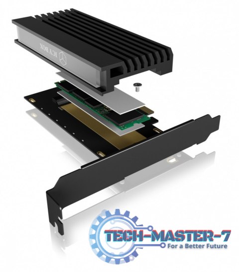 Karta PCIe z gniazdem M.2 M-Key dla jednego dysku SSD M.2 NVMe IB-PCI214M2-HSL