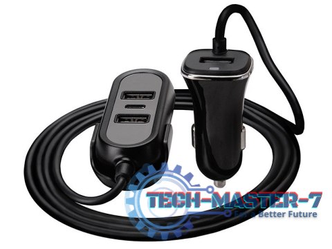 Ładowarka samochodowa 12-24V Multicharge 3xUSB 7,2A + PD 18W Ładowarka samochodowa 12-24V Multicharge 3xUSB 7,2A + PD 18W