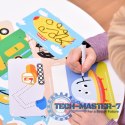 Zestaw edukacyjny Pojazdy Zabawy kreatywne z pisakiem zmazywakiem