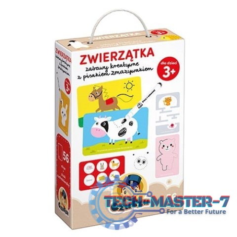 Zestaw edukacyjny Zwierzątka Zabawy kreatywne z pisakiem zmazywakiem
