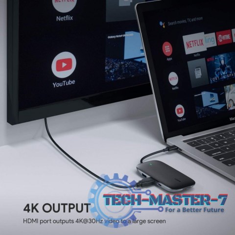 CB-C71 aluminiowy HUB USB-C | 8w1 | RJ45 Ethernet 10/100/1000Mbps | 3xUSB 3.1 | HDMI 4k@30Hz | SD i microSD | USB-C Power Delive CB-C71 aluminiowy HUB USB-C | 8w1 | RJ45 Ethernet 10/100/1000Mbps | 3xUSB 3.1 | HDMI 4k@30Hz | SD i microSD | USB-C Power Delive