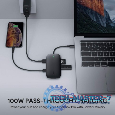 CB-C71 aluminiowy HUB USB-C | 8w1 | RJ45 Ethernet 10/100/1000Mbps | 3xUSB 3.1 | HDMI 4k@30Hz | SD i microSD | USB-C Power Delive CB-C71 aluminiowy HUB USB-C | 8w1 | RJ45 Ethernet 10/100/1000Mbps | 3xUSB 3.1 | HDMI 4k@30Hz | SD i microSD | USB-C Power Delive
