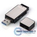 Czytnik kart SD/microSD USB 3.0 srebrny