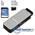 Czytnik kart SD/microSD USB 3.0 srebrny