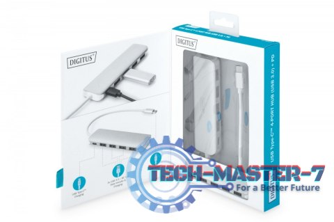 HUB/Koncentrator 4-portowy USB 3.0 SuperSpeed z Typ C Power Delivery, aluminium HUB/Koncentrator 4-portowy USB 3.0 SuperSpeed z Typ C Power Delivery, aluminium