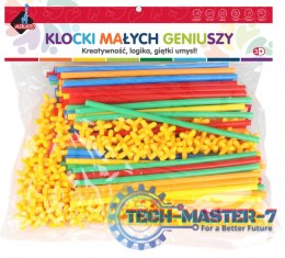 Klocki małych geniuszy słomki 220 elementów