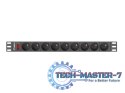 Listwa zasilająca rack PDU 19 cali 1U 16A 9X 230V PL 3m czarny