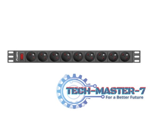 Listwa zasilająca rack PDU 19 cali 1U 16A 9X 230V PL 3m czarny Listwa zasilająca rack PDU 19 cali 1U 16A 9X 230V PL 3m czarny