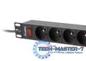 Listwa zasilająca rack PDU 19 cali 1U 16A 9X 230V PL 3m czarny