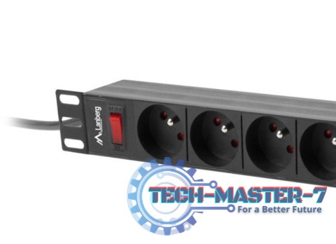 Listwa zasilająca rack PDU 19 cali 1U 16A 9X 230V PL 3m czarny Listwa zasilająca rack PDU 19 cali 1U 16A 9X 230V PL 3m czarny
