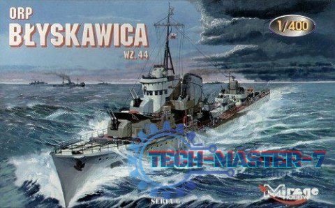 Model plastikowy ORP Błyskawica wz.44