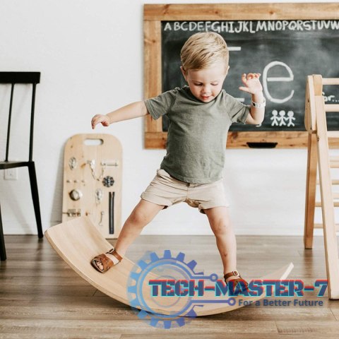 Deska do balansowania dla dzieci bujak drewniany ćwiczenia równowagi ECOTOYS ECOTOYS Deska do balansowania dla dzieci bujak drewniany ćwiczenia równowagi ECOTOYS ECOTOYS