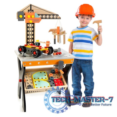 Drewniany warsztat dla dzieci stół narzędziowy ECOTOYS ECOTOYS Drewniany warsztat dla dzieci stół narzędziowy ECOTOYS ECOTOYS