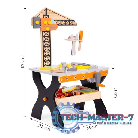 Drewniany warsztat dla dzieci stół narzędziowy ECOTOYS ECOTOYS Drewniany warsztat dla dzieci stół narzędziowy ECOTOYS ECOTOYS