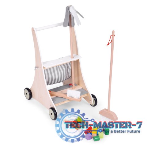 Drewniany zestaw do sprzątania wózek ECOTOYS ECOTOYS Drewniany zestaw do sprzątania wózek ECOTOYS ECOTOYS