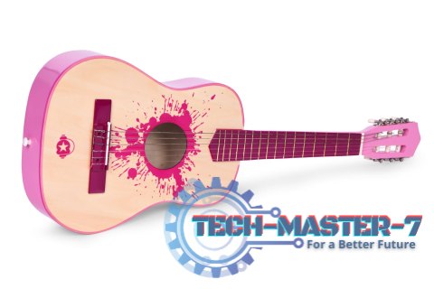 Gitara dla dzieci różowa duża - 34` drewniana 6 strun metalowe i nylonowe ECOTOYS ECOTOYS Gitara dla dzieci różowa duża - 34` drewniana 6 strun metalowe i nylonowe ECOTOYS ECOTOYS