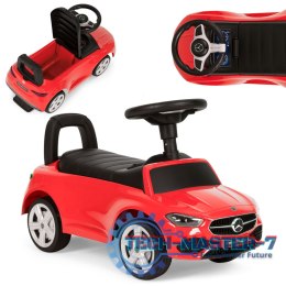 Jeździk autko Mercedes C CLASS interaktywna kierownica dźwięki czerwony MULTISTORE