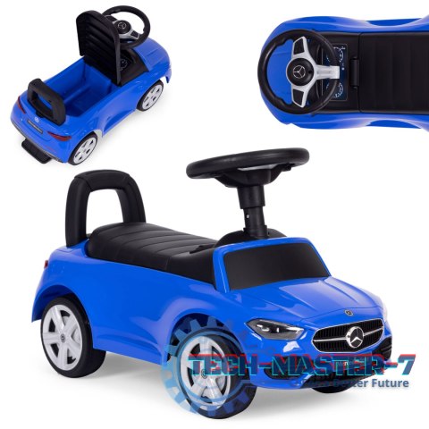 Jeździk autko Mercedes C CLASS interaktywna kierownica dźwięki niebieski MULTISTORE Jeździk autko Mercedes C CLASS interaktywna kierownica dźwięki niebieski MULTISTORE