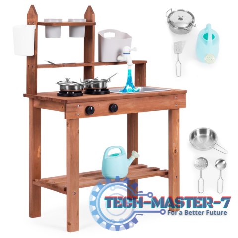 Kuchnia błotna dla dzieci outdoor z drewna jodłowego ECOTOYS ECOTOYS