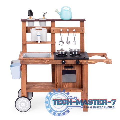 Kuchnia błotna outdoor dla dzieci z akcesoriami drewno jodłowe ECOTOYS ECOTOYS Kuchnia błotna outdoor dla dzieci z akcesoriami drewno jodłowe ECOTOYS ECOTOYS