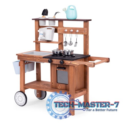 Kuchnia błotna outdoor dla dzieci z akcesoriami drewno jodłowe ECOTOYS ECOTOYS Kuchnia błotna outdoor dla dzieci z akcesoriami drewno jodłowe ECOTOYS ECOTOYS