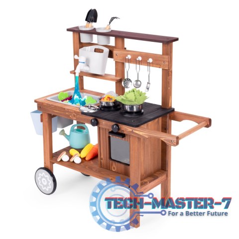 Kuchnia błotna outdoor dla dzieci z akcesoriami drewno jodłowe ECOTOYS ECOTOYS Kuchnia błotna outdoor dla dzieci z akcesoriami drewno jodłowe ECOTOYS ECOTOYS