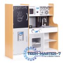 Kuchnia dla dzieci z dźwiękiem i LED tablica kredowa metalowe akcesoria MDF +3 lata ECOTOYS ECOTOYS