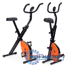 Rowerek treningowy rower stacjonanry fitness mechaniczny licznik komputer płynna regulacja - pomarańczowy ModernHome ModernHome