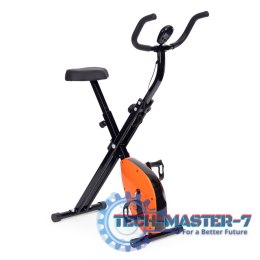 Rowerek treningowy rower stacjonanry fitness mechaniczny licznik komputer płynna regulacja - pomarańczowy ModernHome ModernHome