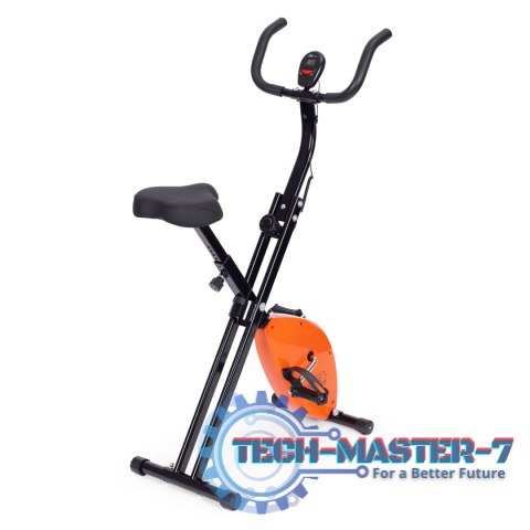 Rowerek treningowy rower stacjonanry fitness mechaniczny licznik komputer płynna regulacja - pomarańczowy ModernHome ModernHome Rowerek treningowy rower stacjonanry fitness mechaniczny licznik komputer płynna regulacja - pomarańczowy ModernHome ModernHome